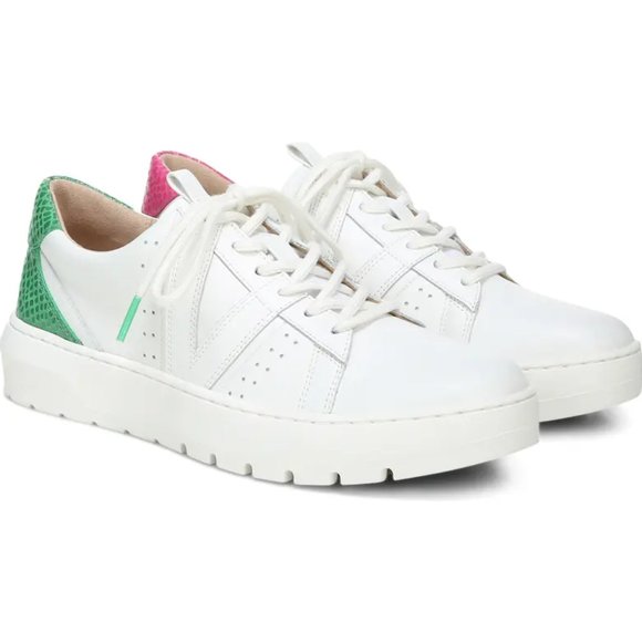 Vionic Shoes - Vionic Womens Simasa Leather Casual and Fashion Sneakers White Multi